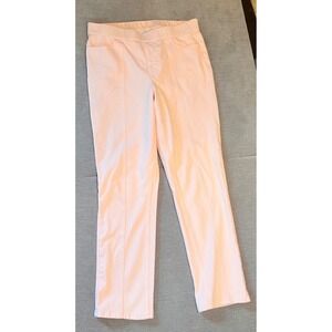 Isaac Mizrahi Live! Peach Elastic Waist Straight Leg Pants Women 14T